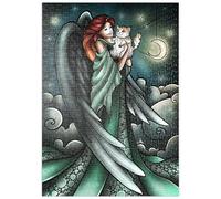MyPuzzle Tutti I Gatti Vanno In Paradiso - Vetrata - Mandie Manzano - Premium 500 Pezzi Puzzle - MyPuzzle Collezione speciale di Tate & Co Puzzles