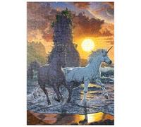 MyPuzzle Unicorni Al Tramonto - Vincent Hie - Premium 500 Pezzi Puzzle - MyPuzzle Collezione speciale di Tate & Co Puzzles