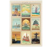 MyPuzzle Viaggi Nel Mondo, Collage, Poster D'epoca - Premium 500 Pezzi Puzzle - MyPuzzle Collezione speciale di Anderson Design Group