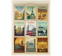 MyPuzzle Viaggio In Europa, Collage, Poster D'epoca - Premium 1000 Pezzi Puzzle - MyPuzzle Collezione speciale di Anderson Design Group