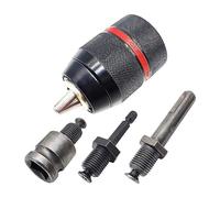 Myqqhbs 2 set di mandrini autoserranti da 1,5-13 mm da 1/2 pollici-20UNF con codolo SDS-Plus, codolo esagonale da 1/4", adattatore per chiave quadrata da 1/2 pollici