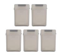 Myqqhbs 5 Pezzi 3.5 Pollici IDE Sata HDD Disco Rigido Plastica Scatola di Immagazzinaggio Case Cover Recinzione Grigio