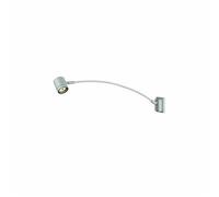Myra curved, gu10 max50w lampada da parete per esterni grigio argento