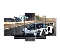 Myrdsio Quadri Soggiorno 5 Pezzi Stampe su Tela Dipinti Moderni Decorazione per L'Arte della Parete Domestica Quadri Grandi Dimensioni 150×80 Cm con Cornici Dipinti di Supercar