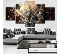 Myrdsio Quadri Soggiorno 5 Pezzi Stampe su Tela Dipinti Moderni Decorazione per L'Arte della Parete Domestica Quadri Grandi Dimensioni 150×80 Cm con Cornici Animation Fate Stay Night