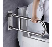 MYRTFK Maniglione per WC Pieghevole, bracciolo a Parete a Forma di U per Il Bagno, Maniglie di Sostegno di Sicurezza in Acciaio Inossidabile, per Anziani disabili, Aiuto per la Doccia in Gravidanza