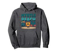 Myrtle Beach Bum Vacation Sun Fun Beach Amante Regalo Felpa con Cappuccio, Unisex per Adulti, Grigio Scuro, L