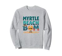 Myrtle Beach Bum Vacation Sun Fun Beach Amante Regalo Felpa, Unisex per Adulti, Grigio Melange, L