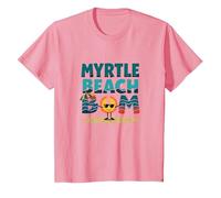 Myrtle Beach Bum Vacation Sun Fun Beach Amante Regalo Maglietta, Bambini, Rosa, 2 Anni
