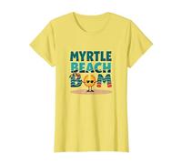Myrtle Beach Bum Vacation Sun Fun Beach Amante Regalo Maglietta, Donna, Limone, XL