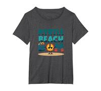 Myrtle Beach Bum Vacation Sun Fun Beach Amante Regalo Maglietta, Donna Plus-Size, Grigio Scuro, 4X