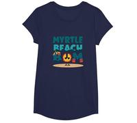 Myrtle Beach Bum Vacation Sun Fun Beach Amante Regalo Maglietta, Ragazze, Navy, XS