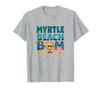 Myrtle Beach Bum Vacation Sun Fun Beach Amante Regalo Maglietta, Uomo, Grigio Melange, XXL