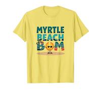 Myrtle Beach Bum Vacation Sun Fun Beach Amante Regalo Maglietta, Uomo, Limone, M