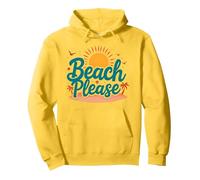 Myrtle Beach Please Vacation Summer Fun Arte costiera Felpa con Cappuccio, Unisex per Adulti, Limone, M