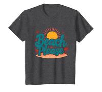 Myrtle Beach Please Vacation Summer Fun Arte costiera Maglietta, Bambini, Grigio Scuro, 12 Anni