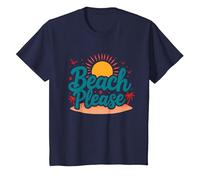 Myrtle Beach Please Vacation Summer Fun Arte costiera Maglietta, Bambini, Navy, 8 Anni