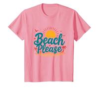 Myrtle Beach Please Vacation Summer Fun Arte costiera Maglietta, Bambini, Rosa, 4 Anni