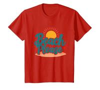 Myrtle Beach Please Vacation Summer Fun Arte costiera Maglietta, Bambini, Rosso, 8 Anni