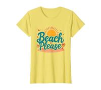 Myrtle Beach Please Vacation Summer Fun Arte costiera Maglietta, Donna, Limone, L