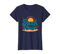 Myrtle Beach Please Vacation Summer Fun Arte costiera Maglietta, Donna, Navy, S
