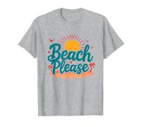 Myrtle Beach Please Vacation Summer Fun Arte costiera Maglietta, Uomo, Grigio Melange, 6XL