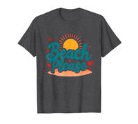 Myrtle Beach Please Vacation Summer Fun Arte costiera Maglietta, Uomo, Grigio Scuro, L