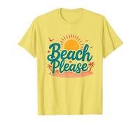 Myrtle Beach Please Vacation Summer Fun Arte costiera Maglietta, Uomo, Limone, L