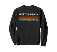 Myrtle Beach, Strisce da Viaggio retrò della Carolina del Sud Felpa