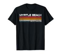 Myrtle Beach, Strisce da Viaggio retrò della Carolina del Sud Maglietta