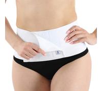 MYSANITY - Fascia Bassa Regolabile in Cotone per il Post Parto - Sostegno Addominale e Recupero Confortevole, Bianco, SM Donna