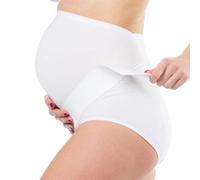 MYSANITY Guaina Gestante Regolabile Premaman, Bianco, L Donna