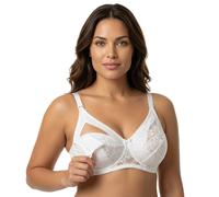 MYSANITY® Reggiseno Allattamento con pizzo rebrodè coppa DD Bianco 1 S