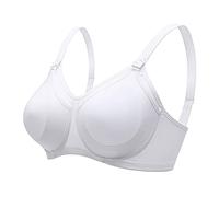 MYSANITY Reggiseno Allattamento Cotone Indemagliabile Preformato Coppa D | Comodo, Regolabile e Traspirante per Un Sostegno Delicato, Bianco, 6