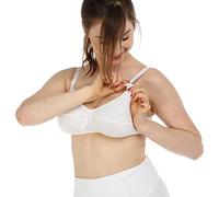 MYSANITY Reggiseno Allattamento in Cotone e Modal Coppa C, Bianco, 3C