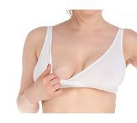 MYSANITY Reggiseno Allattamento Notte Bamboo, Bianco, 3 Coppa C Donna