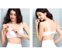 Mysanity - Reggiseno Allattamento Supporto Extra Bamboo Colori Nero/Bianco - Nero / 3C