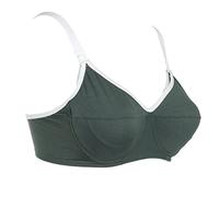 MYSANITY Reggiseno Allattamento Supporto Extra in Bamboo Coppa C, Verde Felce, 4C
