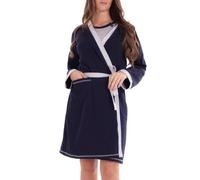 MYSANITY Vestaglia Premaman in Cotone con Doppia Cintura Regolabile, Vestaglia Donna Manica Lunga per Gravidanza e Post Parto