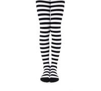 Mysasi London - Collant a righe per bambini, 5 colori, Nero , 9-11 Jahre