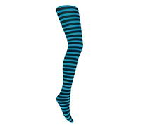 Mysasi London - Collant - ragazza Multicolore Black and Turquoise Blue