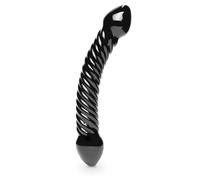 MySecretCase Dildo di Vetro 20cm - Dildo Doppia Testa, Dildi Anali Sextoys Doppio Anal, Fallo Masutrbatore Per Uomo Donna, Pene Finto (Nero)