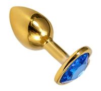 MySecretCase Plug Anale-Dilatatore Donna Cuore Anal Plug Sexytoysys Donna | Butt Plug in Metallo con Base Decorativa e Gemma Blu, 6,1 cm x Ø 3,2 cm, Analesex Toys Ideale per Coppia e Uso Solo