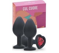 MySecretCase Plug Anale-Dilatatore Uomo e Donna Set di 3 Dilatatori Anali con Base Cristallo a Cuore Sexytoysys Coppia Waterproof Dilatatore Ano per Uomo Butt Plug Anale Silicone Sexytoysys Donna
