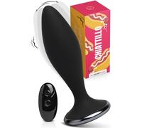 MySecretCase - Plug anale vibrante 10 modalità vibro con telecomando USB buttplug in silicone plug ano donna principiante giocattolo sessuale adulto coppia IPX7 sextoys coppia dildo anale sextoy donna