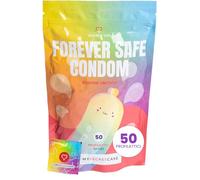 MySecretCase Preservativi Pacco Scorta 50 Pezzi - Profilattici in Lattice di Gomma Naturale, Lubrificati e Ultrasottili per Uomo Ultra-Sottile, Pacco Grande da Cinquata Condom Ultra Sottili