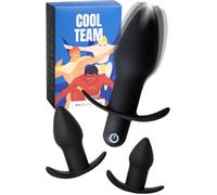 MySecretCase Set di 3 Dilatatori Anali Plug Anale-Dilatatore Vibratore con Telecomando Sexytoysys Coppia Waterproof Dilatatore Ano per Uomo Progressivo Butt Plug Anale Silicone Sexytoysys Donna