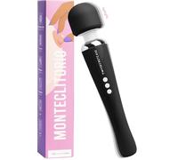 MySecretCase Vibratoreper Donna Professionale - Massaggiatore Magic Wand per Donne, Vibratore Massaggio Muscolare, Sex Toys Per Coppia Morbido e Piccolo, Vibratoriper Coppie in Silicone (Nero)