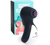 MySecretCase Vibratoreper Donna Professionale - Succhia Clitoride Potentissimo, Vibratore Clotoride Femminile Piccolo, Stimolatore Silenzioso per Coppie, Sextoys Masturbatori Donne (Flamingo Nero)
