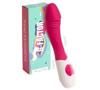 MySecretCase Vibratoreper Donna Professionale - Vibratore per Punto G in Silicone, Sextoys Vibratori per Coppia Realistico, Massaggiatore Clitoride, Sextoy Dildo Piccolo per Donne e Coppie (Rosa)